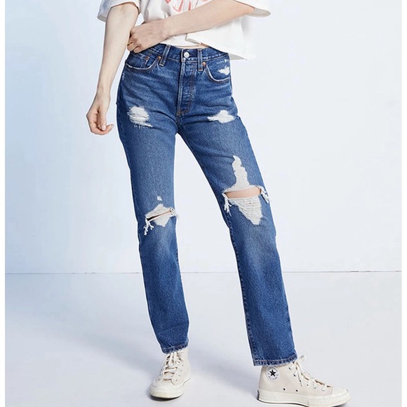 Levi's Denim - Levi's Blue Straight Leg Women's Jeans